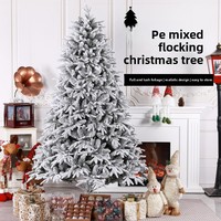 Weihnachtsbaum für Zuhause, beflockt, Schnee-Effekt, groß, modernes Design, Ins-Stil, Weihnachtslandschaft, Dekoration, PE-Simulation, für Innenbereiche