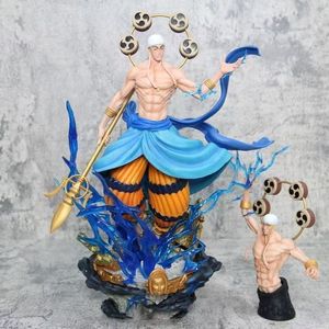 Figura de Anime del Dios del Trueno <span class=keywords><strong>Enel</strong></span> de Una Pieza, con Cabeza Extraíble, Base con Efecto de Rayo Azul, Modelo Coleccionable de PVC - Product Image 6