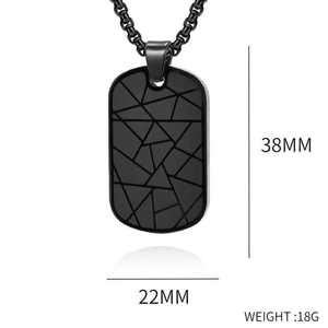 <span class=keywords><strong>Collier</strong></span> pendentif en acier inoxydable anti-ternissement, étanche, style hip-hop vintage craquelé, tendance 2026, pour hommes, vente en gros - Product Image 3