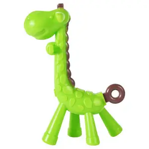 T1556 zürafa bebek sakız bebek molar sopa gıda sınıfı silikon bite sakız oyuncak