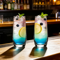 Verre à cocktail sans pied scintillant avec logo personnalisé, verre en cristal, design moderne classique élégant pour les fêtes et l'usage domestique
