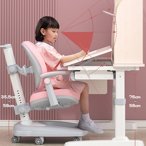 Bureau d'étude ergonomique moderne en bois pour enfants avec design multifonctionnel et fonction de réglage en hauteur pour la maison, la chambre et le salon - Product Image 6