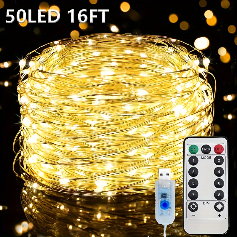 Blanc chaud 16,4 pieds 50 LED