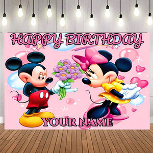 <span class=keywords><strong>Minnie</strong></span> & Mickey Mouses Bannière Toile <span class=keywords><strong>de</strong></span> Fond Enfants Fête Joyeux Anniversaire Décorations Mickey Bannière Toile <span class=keywords><strong>de</strong></span> Fond - Product Image 2
