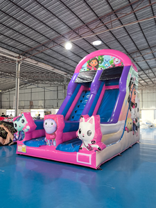 Castillo Inflable QY QY001 <span class=keywords><strong>My</strong></span> <span class=keywords><strong>World</strong></span>, Combinación de Tobogán y Trampolín, 6x3M, Personalizable, Material de PVC Comercial, Gran Venta - Product Image 3