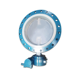 Válvula de mariposa con revestimiento de PTFE Yihong D341F4 para medios químicos corrosivos con 3 años de garantía - Product Image 3