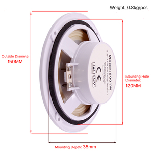 Waterproof Marine 5.25 Inch Speaker H-5001 + LCD Display BT MP3 Radio Player H-8102 +USB Data Cable + Antenna - Set - Product Image 2