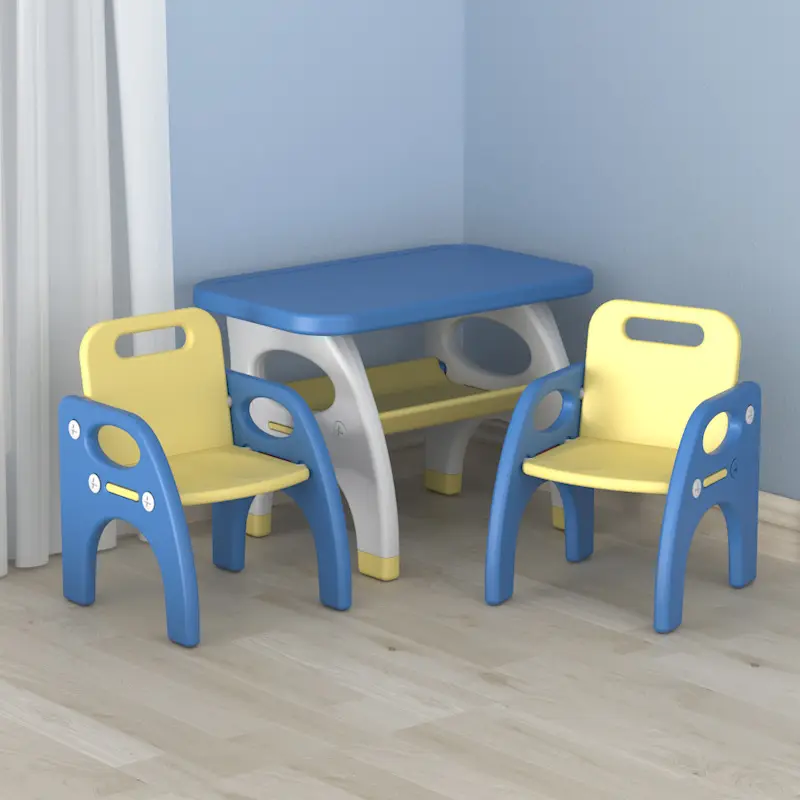Escritorio ergonómico de plástico para actividades de bebés, mueble nórdico de dormitorio para niños, mesas de estudio y sillas
