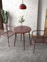 Table de balcon moderne minimaliste en fer forgé, résistante aux intempéries et au soleil, multifonctionnelle pour les salons de thé