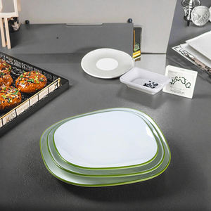 Plaque de mélamine colorée de luxe personnalisable design extraterrestre plat incassable avec logo de protection de l'environnement en plastique - Product Image 1