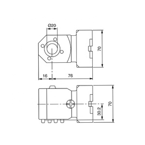 Gemaakt in China Systeem 3R-603.9 Handmatige <span class=keywords><strong>Chuck</strong></span> Adapter 90 °   voor horizontale bewerking HE-R07091 - Product Image 2