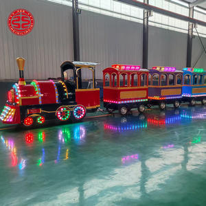 <span class=keywords><strong>Train</strong></span> miniature électrique sans rails de type Ghost Trackless-<span class=keywords><strong>Train</strong></span>, équipement de parc d'attractions Luna Park en fibre de verre - Product Image 2