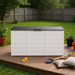 Caja de Almacenamiento Exterior de Plástico con Cerradura de 75 Galones para Herramientas y Uso en el Jardín - Product Image 2