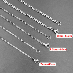 Collar de Acero Inoxidable de 2 mm, 2,5 mm, 3,0 mm y 60 cm con Cierre de Cadena Tipo O, Cadena Unisex para Suéter - Product Image 2