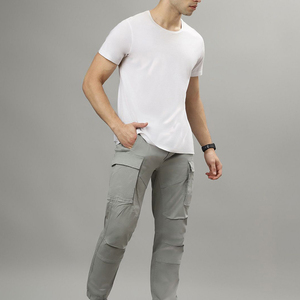 กางเกงคาร์โก้ผ้าแคนวาสเอวสูงทรงตรง ยืดหยุ่น น้ำหนักเบา เหมาะสำหรับไลฟ์สไตล์แอคทีฟและการเคลื่อนไหวที่คล่องตัว - Product Image 4