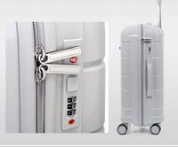 Valise en PP unisexe de 20 pouces avec roues verrouillables et roulette pivotante pour voyage en avion