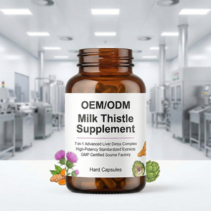 Capsules de Chardon-Marie |   Complément alimentaire naturel sans gluten pour la santé du foie des adultes, synergie multi-ingrédients - Product Image 1