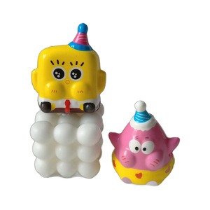 Sac en maille PU en gros, jouets souple à rebond lent Patrick Star, figurines de grenouille tendance, articles anti-stress, livraison gratuite - Product Image 5