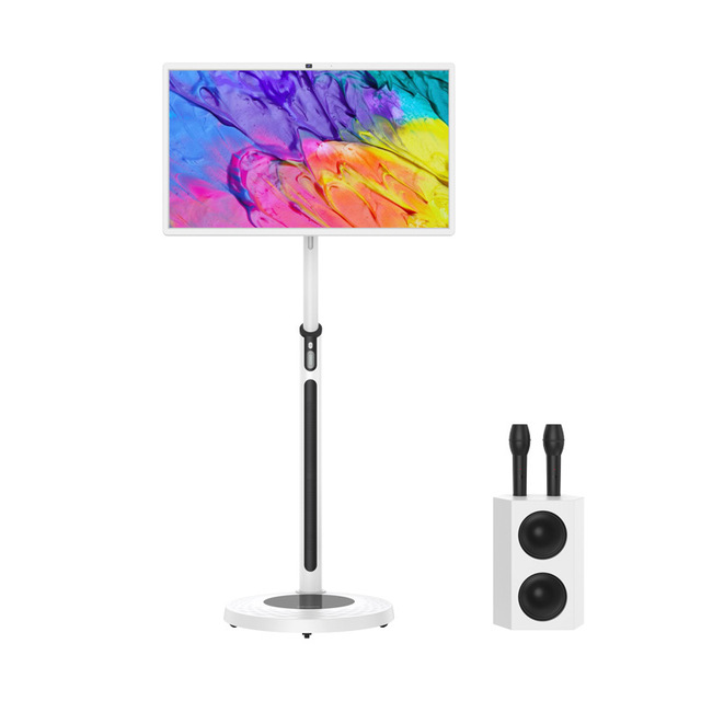 32 Inch LED Smart TV with Touch Screen & Rotation Stand Portable Android White Camera Rechargeable Custom OEM/B2B