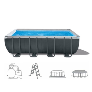 QIQU 50% pesante sicuro 0.6mm PVC noi 110V pompa e scala per esterni grande <span class=keywords><strong>Set</strong></span> di piscine rettangolari commerciali - Product Image 2