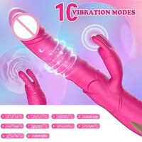 Vibrateur Lapin Pénétrant pour Femmes, Dildo Point G et Stimulateur Clitoridien, Jouet Sexuel pour la Masturbation Féminine