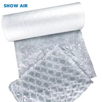 Rouleau de film à bulles d'air industriel PE et HDPE enveloppe de colonne gonflable avec pompe à air pour protecteur de bouteille de vin emballage d'expédition de douane