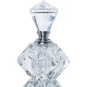 高品质5毫升透明雕刻水晶空迷你可再装玻璃香水精油瓶