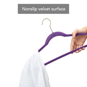Perchas de terciopelo púrpura Premium de <span class=keywords><strong>Utopia</strong></span> Home, perchas antideslizantes para ropa - Product Image 4