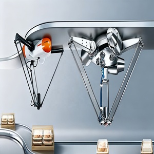 Robot KR, temps de cycle 0,32 s, précision de répétition, charge utile 3 kg, corps en acier inoxydable et fibre de carbone, moteur 4 axes - Product Image 1