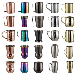 Vente chaude transfrontalière : Chopes à bière, verres à <span class=keywords><strong>cocktail</strong></span> et verres à vin en acier inoxydable plaqué <span class=keywords><strong>cuivre</strong></span> - Product Image 4