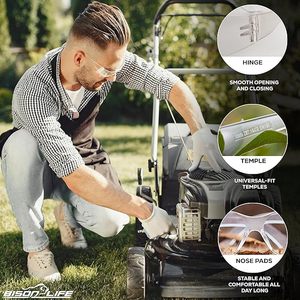 نظارات أمان فينجبو تلتف حولها مع مقاومة للخدش من البولي أنسي <span class=keywords><strong>Z87.1</strong></span> عدسة حماية للعين - Product Image 3