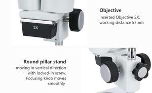 <span class=keywords><strong>กล้องจุลทรรศน์</strong></span>สเตอริโอแบบสองตา XTX-2A สำหรับเด็กรุ่นกำลังขยาย20X โฟกัสด้วยตนเองให้คะแนน IP65รับประกัน3ปี - Product Image 2
