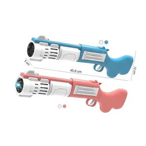 Elektrikli otomatik plastik roket 10 delik kabarcık tabancası yüksek kapasiteli renk kabarcık tabancası değnek Unisex Port sabun kabarcıklar makinesi oyuncaklar