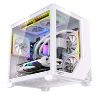 LOVINGCOOL Nouveau style Gamer PC Case MATX CPU RGB Cube Table Verre trempé Couverture de bureau Mid Towers Computer Cabinet Stock Gaming