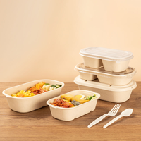 Ensemble de couverts compostables en bagasse de canne à sucre, jetables et biodégradables (fourchette, couteau, cuillère) pour fêtes, plats à emporter et services de restauration en gros