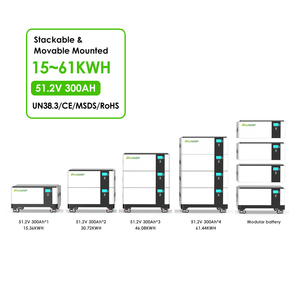 แบตเตอรี่ลิเธียม51.2โวลต์300AH 15KWH 45KWH 60KWH พลังงานแสงอาทิตย์ที่มีและแผงเก็บพลังงานในบ้าน LFP51300ลิเธียม B - Product Image 2