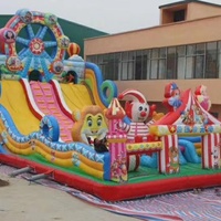 120 ㎡   Grande structure gonflable commerciale en forme de grande roue 8x7m pour saut et rebondissement - Promotion