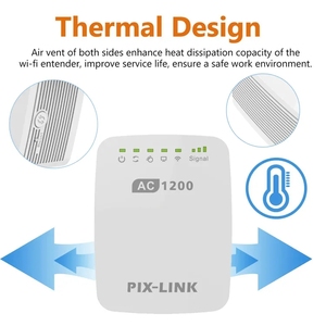 <span class=keywords><strong>Pix</strong></span> <span class=keywords><strong>Link</strong></span> Dual Band ไร้สาย1200Mbps WLAN Repeater WPS WIFI 2km ระยะยาว Repeater WiFi repeater ระบบกล้องพลังงานแสงอาทิตย์ - Product Image 4