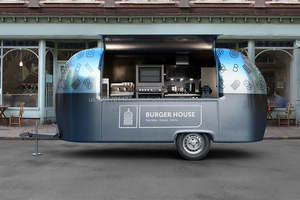 Bar mobile, camion de restauration extérieur, kiosque alimentaire pour centre commercial, remorque alimentaire avec cuisine entièrement équipée, service hot-dogs et frites - Product Image 6
