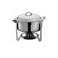 Offre Spéciale chauffe-plats rond en acier inoxydable de 7 litres pour restaurants hôtels cuisinière électrique buffet hôtel utilisation capacité de 5L
