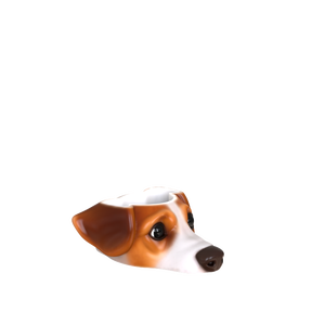 Animal decorativo personalizado pintado a mano porcelana Mestizo Mutt pueblo de raza mixta perro indígena cuenco plato de Alimentación de Mascotas de cerámica - Product Image 2