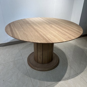 Moderner runder Esstisch aus massivem Holz, anpassbar zum Fabrik preis für Wohn-oder Hotel möbel - Product Image 2