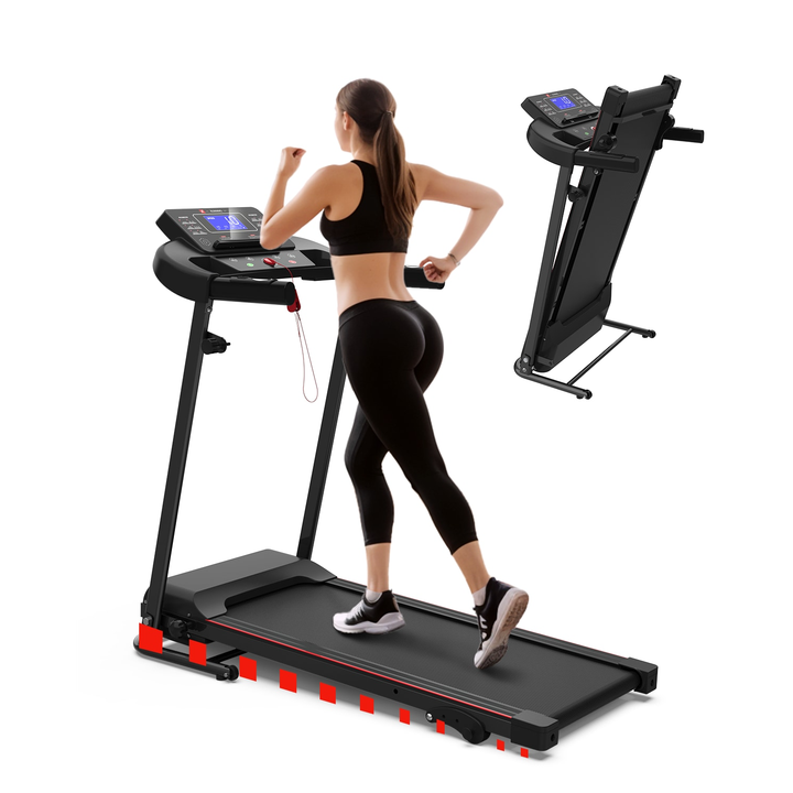 FCJ Electric Home Treadmill Foldable Fitness Walking Machine with Motor Cardio Feature for Users up to 120kg