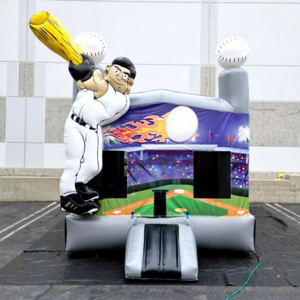 Outdoor carnival party jumpers homerun derby <b>inflatable</b> <b>bouncer</b> 3D baseball bounce house for kids - Product Image 1