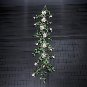 Victoria Rattan Pipe Concealer Ceiling Decoration Artificial <b>Flower</b> <b>Wall</b> Decor Wedding Photography Props Home Decor - Product Image 2