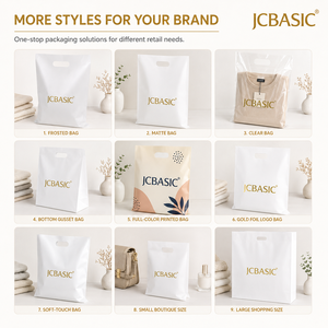 Sacchetti <span class=keywords><strong>in</strong></span> <span class=keywords><strong>plastica</strong></span> personalizzati con logo, all'ingrosso, con manico fustellato, <span class=keywords><strong>per</strong></span> shopping e imballaggio abbigliamento, stampa personalizzata - Product Image 6