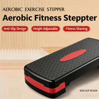 Planche d'équilibre double antidérapante en ABS avec texture diamantée et ventouses au bas pour des exercices intérieurs sécurisés et des entraînements de step