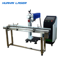Machine d'écriture au laser CO2 de type compact 30W, nouvelle conception Huahai, pour bouteilles en PET avec date ou logo, en vente