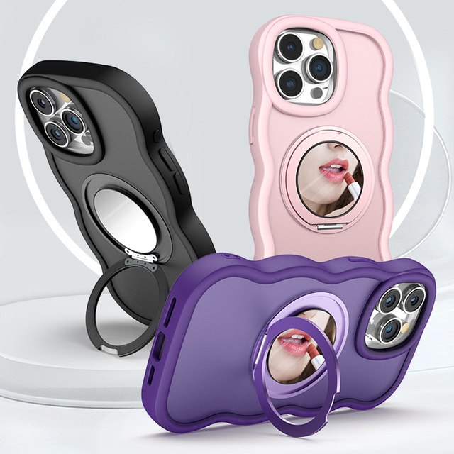 Mirror Magnetic Case for iPhone 16 Pro Kickstand Back Phone Cover for iPhone 16 Plus 15 14 13 LN138