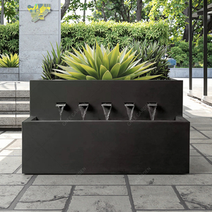 โต๊ะน้ำสี่เหลี่ยมชุบสังกะสีสำหรับตกแต่งสวน - Product Image 2